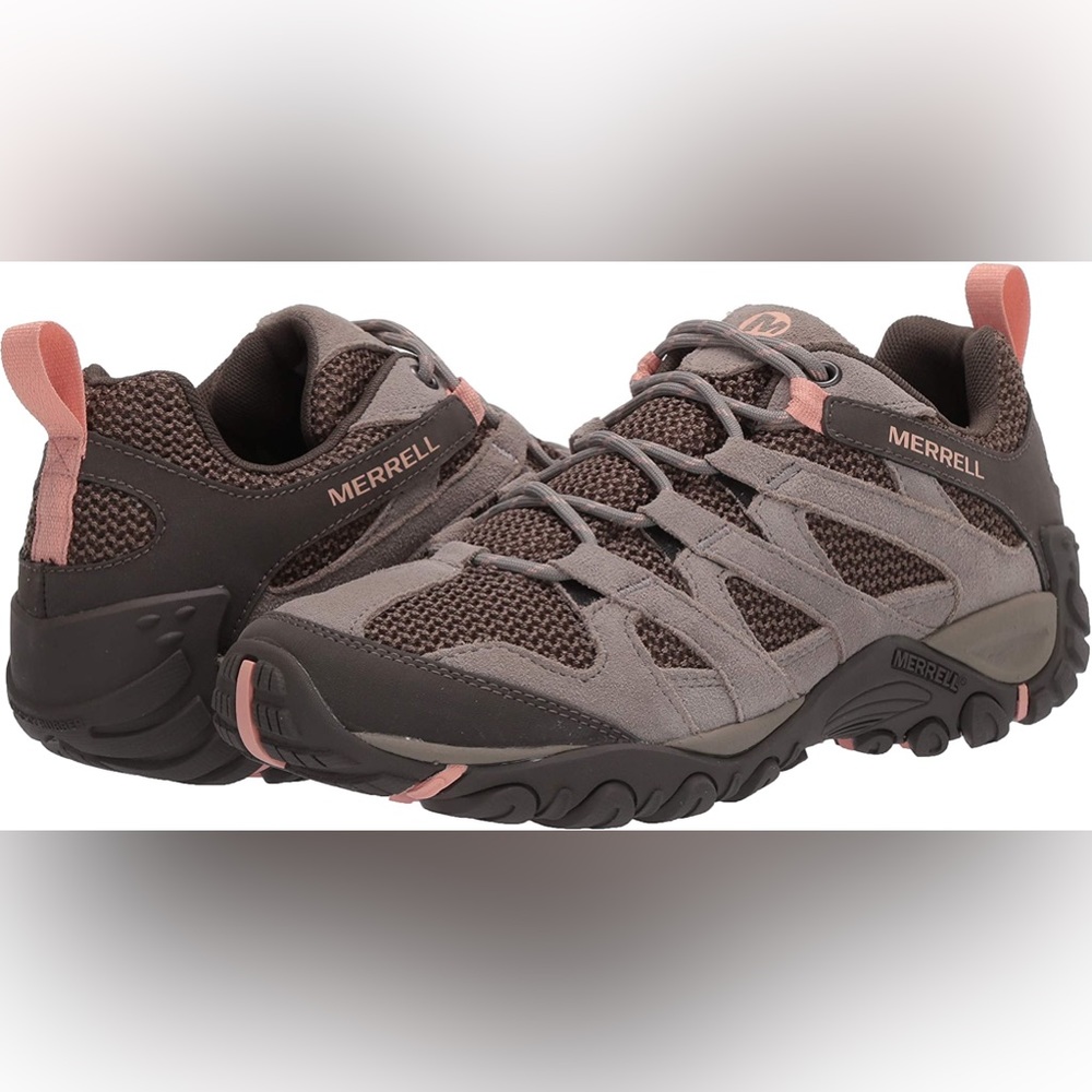 Merrell Alverstone Suede Upper Hiking Trail Running Shoes Women's Aluminum sz 10